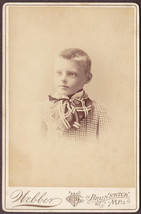 Ned Robinson Cabinet Photo of Handsome Boy - Brunswick, Maine - £14.20 GBP