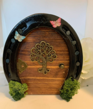 Beautiful Horseshoe Fairy, Elf or Knome Door Handmade - $44.99