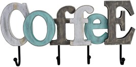 Multicolor Wooden Coffee Word Sign Block Letters Wall Mounted Decorative Sign... - £19.25 GBP