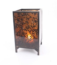 10.25 X 10.25 X 18 Brown Vintage Floral Pattern - Candle Holder - $294.86