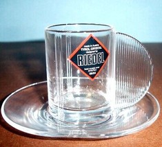Riedel Espresso Single Cup &amp; Saucer Set Tyrol Crystal Art Deco New NO Box - £27.45 GBP