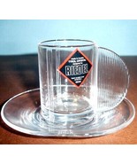 Riedel Espresso Single Cup &amp; Saucer Set Tyrol Crystal Art Deco New NO Box - £27.33 GBP