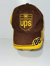 Nascar UPS 88 Dale Jarrett Baseball Cap Men&#39;s Brown Adjustable - £24.25 GBP
