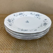 Johann Haviland Bavaria Germany Blue Garland Rose Dessert Plates (4) - £14.51 GBP