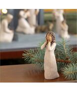 LITTLEST CHRISTMAS ANGEL SCULPTURE FIGURE HAND PAINTING  - $93.06