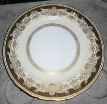 4 Noritake Hand Painted M Gold Floral Cream Dinner Plates Vintage 10 1/2 Cabinet - £154.19 GBP