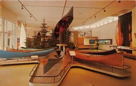 Blue Mountain Lake New York Adirondack Museum Guideboats~Wood Canoes Postcard - £3.65 GBP