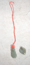 Carved Jade Jadeite Pendant Large Heart Kwan Yin Guanyin Quan Goddess Necklace L - £28.55 GBP