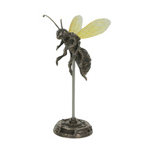 Bronze Finish Steampunk Hornet Specimen on Museum Mount Statue 10.5 Inches High - £56.84 GBP