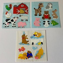 Vintage Sandylion Animals Sticker Set Dogs Bear Farm Animals - £7.89 GBP