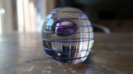Vintage 3&quot; Glass Paperweight Handmade Swirl Inside Bubble - £54.50 GBP