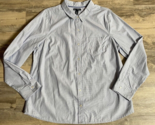 Gap Boyfriend Fit Light Blue White Stripe Button Up Blouse Women&#39;s Size XL - $18.37