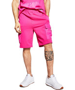 Royalty by Maluma Men&#39;s Relaxed-Fit Mixed-Media 9-1/2 Utility Shorts Fuc... - $655.77 MXN