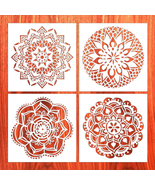 4 Pcs Extra Large Pattern Mandala Stencils Reusable Mandala Dot Painting... - £10.51 GBP