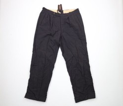 Vtg 20s 30s Mens 34x31 Heavyweight Wool Blend Button Fly Pleated Pants Trousers - £155.71 GBP