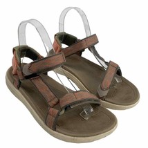 Teva Sanborn women 7 Universal Sport Gray Peach strappy sandals 1015160 - $22.24