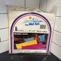 Vintage Intex The Wet Set Yellow Glossy Mat 72 x 27 Inches 1990 - £16.78 GBP