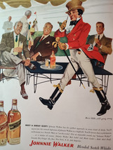 1953 Esquire Original Ad Johnnie Walker Red Black Scotch Whisky Front Cover - £8.63 GBP