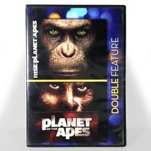 Planet of the Apes / Rise of Planet of Apes (2 Disc DVD, 1968 &amp; 2011) Like New ! - £14.60 GBP