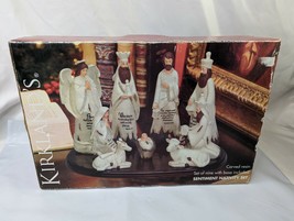 Kirkland Sentiment Nativity Set Carved Resin Set of 9 - £26.07 GBP