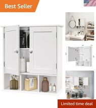 Bathroom Wall Cabinet with 2 Door Adjustable Shelves,Over The Toilet Sto... - $81.10
