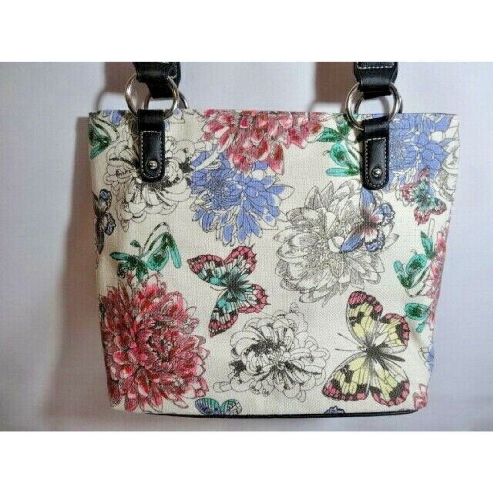 Stone Mountain USA Garden Party Zip Canvas Travel Handbag Tote Organizer Gift Item image 4