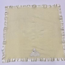 Kidgets Yellow Satin Trim Baby Security Lovey Blanket 31”x30” - £15.03 GBP