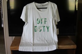 Stella &amp; Dot (new) OFF DUTY GRAPHIC TEE - MAETTE - SHORT SLEEVE, WHITE - 2X - £20.55 GBP
