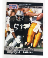 AARON WALLACE 1990 Pro Set #706 Rookie Los Angeles Raiders NFL Football - $1.89