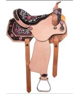 Pink Embellished Western Horse Barrel Racing Cross Saddle With Tack set. - $348.14+