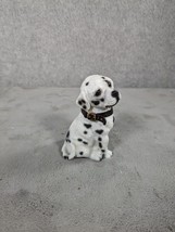 Vintage Resin Dalmatian Puppy Dog With Collar On Figurine 3.5&quot; Tall - $11.98