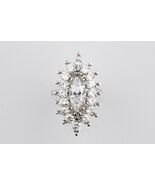 3.75 Carat Marquise Diamond 14k White Gold Cocktail Ring w/ Bezel Size 6.25 - €14.800,71 EUR