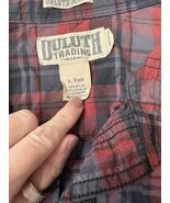 DULUTH UNTUCKED Mens L Red/Black Plaid Long Sleeve - €20,40 EUR