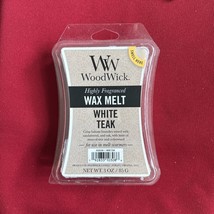 1 Wood Wick  White  Teak Highly Fragranced Scented Wax Melts - $7.91