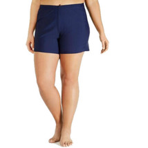 Island Escape Womens Plus Size Swim Shorts Color Navy Size 16 W - £27.42 GBP