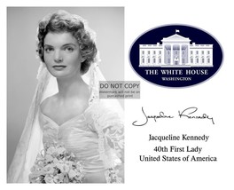 First Lady Jacqueline Kennedy Wedding White House Seal Autographed 8X10 Photo - £6.65 GBP