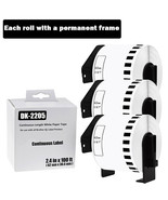 3Rolls 62mm CONTINUOUS 100ft DK2205 For Brother QL-700 Labels w/3 Frame - £32.76 GBP