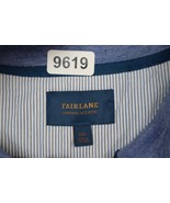 Fair Lane Sweater Mens XXL Blue Casual Mock Neck 1/4 Zip Pullover Side S... - £17.97 GBP