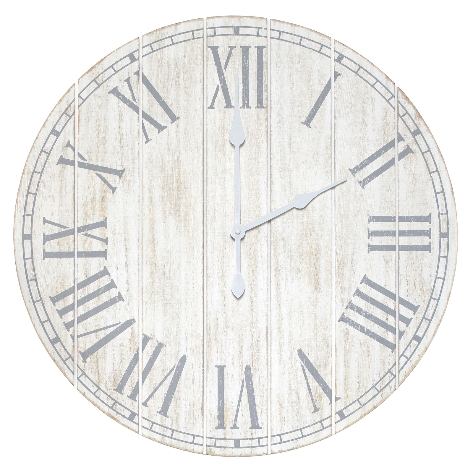 Elegant Designs Wood Plank 23" Large Rustic Coastal Wall Clock - $89.99