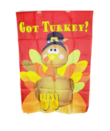 Got Turkey Thanksgiving Yard Garden Flag Large 28x40 Colorful Holiday - £11.66 GBP