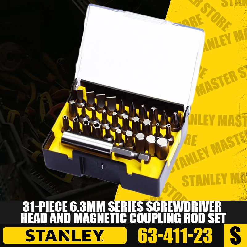 Stanley 63 411 23 63 412 23 31 piece 6 3mm series screwdriver head and magnetic thumb200