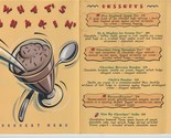 Chili&#39;s What&#39;s Shakin&#39; Drink &amp; Desserts Menu 1997 - $27.72