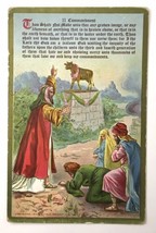 TEN COMMANDMENTS Religious Embossed Postcard #2 Graven Images M.W. Tagga... - £7.99 GBP