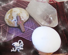 Haunted Necklace Protection W Candle Crystal Charm Alignment Empowerment Cassia4 - £147.04 GBP