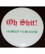 Large 6&quot; Round Funny Christmas Santa Holiday Button - $13.87 CAD