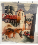 Original Tapestry by Hover Montes Pueblo Village Signed - $122.11 CAD