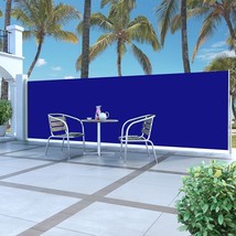Side Awning Green grey, blue Steel, 100% polyester with PU coating - $2,840.07 MXN