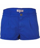 JUICY COUTURE Los Angeles, California BLUE Twill SHORTS Lazuli PLEATED (... - £71.37 GBP