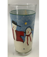 Sakura DEBBIE MUMM Snowman Tumbles Christmas - Tall Glasses, 6.25&quot; 12 OZ... - £6.22 GBP