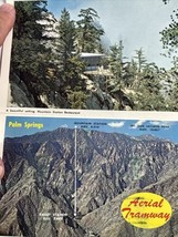 Vintage Aerial Tramway Palm Springs Souvenir postcard fold out San Jacinto Mt - £6.14 GBP